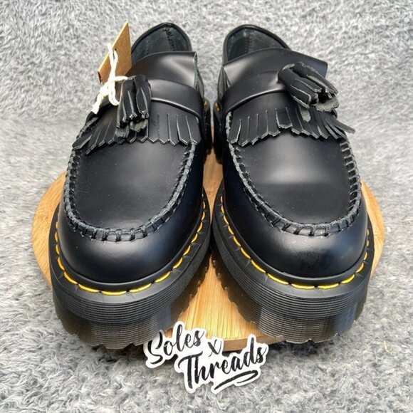 Dr. Martens Adrian Quad Loafers Size 9-13 Men Tassel Black - Picture 3 of 7